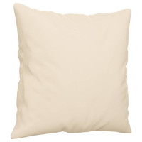 Produktbild för 2-sitssoffa med prydnadskuddar beige 140 cm mikrofibertyg