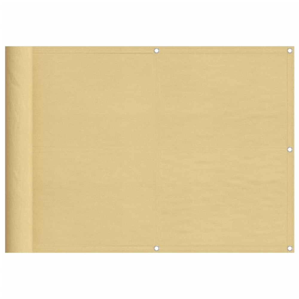 Produktbild för Balkongskärm sand 75x300 cm 100% polyester oxford