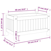 Produktbild för Odlingslåda med foder 54x31x30 cm massivt akaciaträ