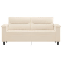 Produktbild för 2-sitssoffa Beige 140 cm mikrofibertyg