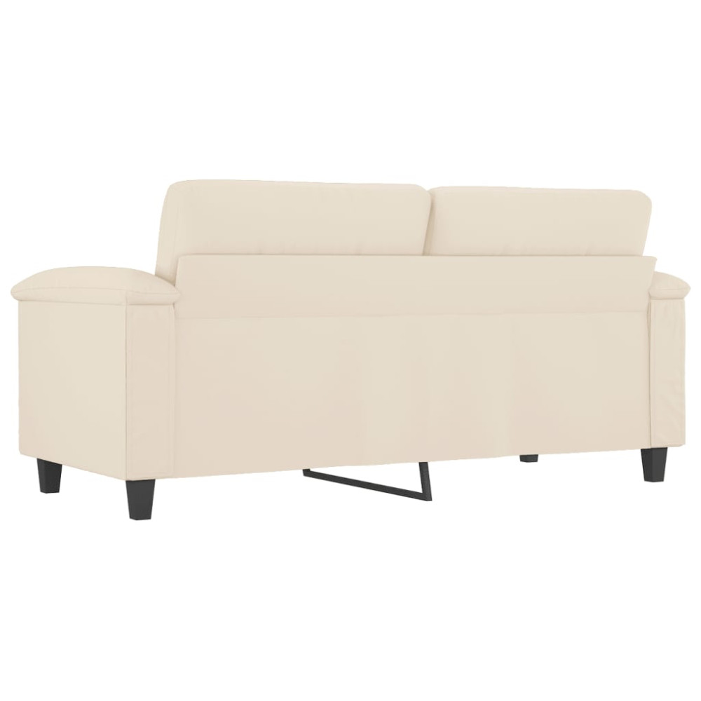 Produktbild för 2-sitssoffa Beige 140 cm mikrofibertyg