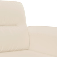 Produktbild för 2-sitssoffa Beige 140 cm mikrofibertyg