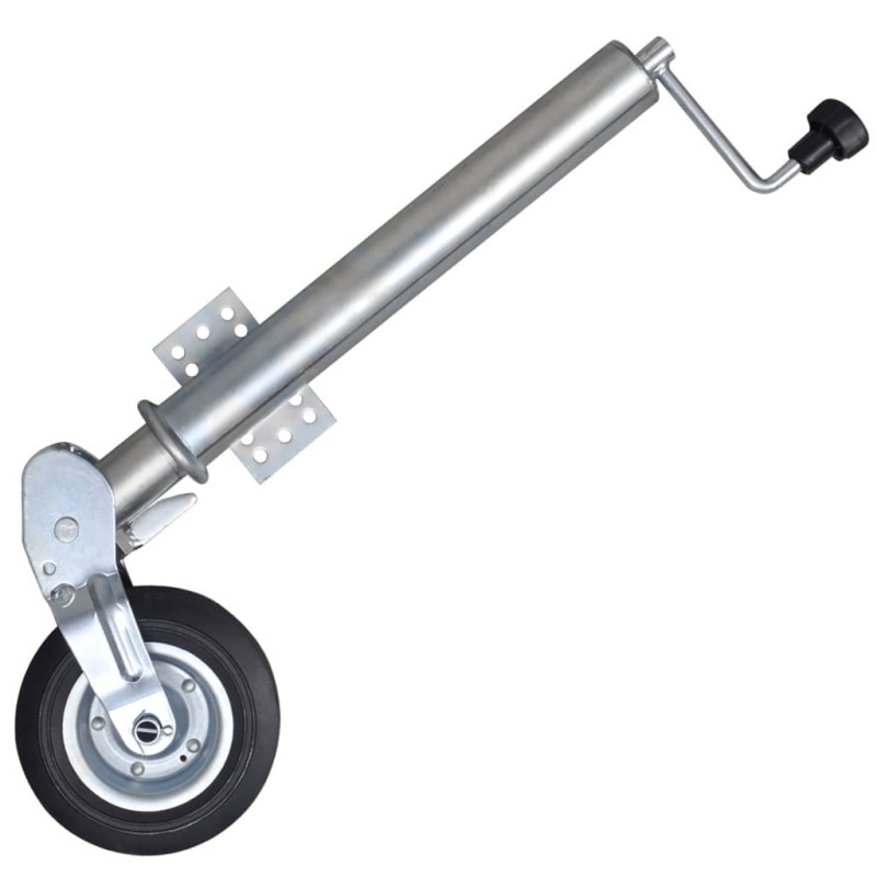 Produktbild för Hopfällbart stödhjul 60 mm med 2 stödrör och 2 delade klämmor