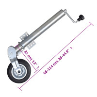 Miniatyr av produktbild för Hopfällbart stödhjul 60 mm med 2 stödrör och 2 delade klämmor