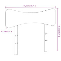 Produktbild för Huvudgavel vaxbrun 75 cm massiv furu