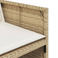 Produktbild för Trädgårdsstolar med dynor 4 st beige konstrotting