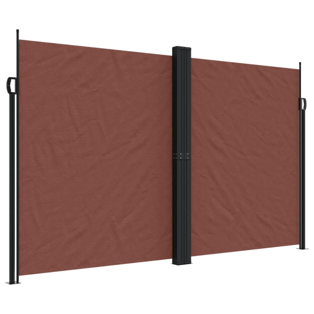 Produktbild för Infällbar sidomarkis brun 200x1000 cm