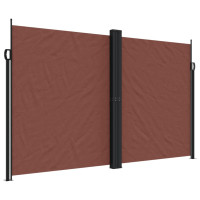 Produktbild för Infällbar sidomarkis brun 200x1000 cm