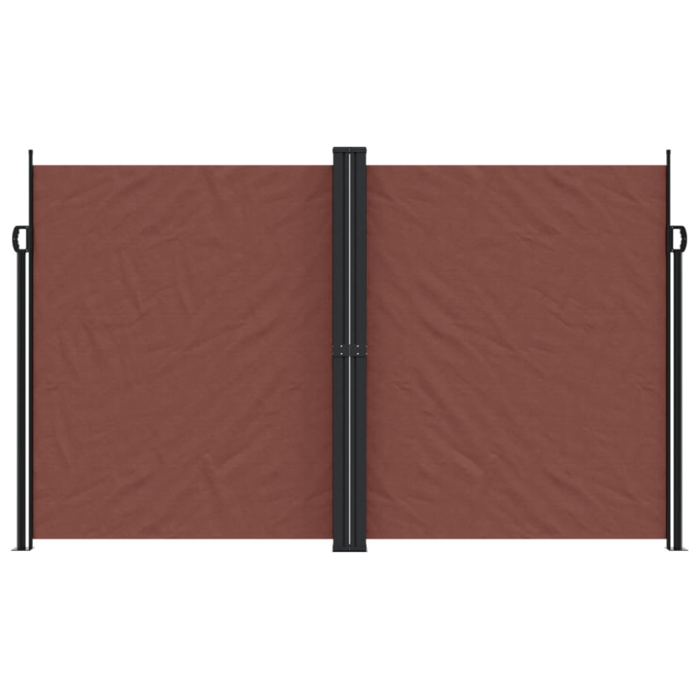 Produktbild för Infällbar sidomarkis brun 200x1000 cm