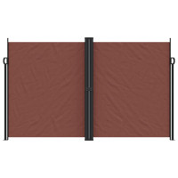Produktbild för Infällbar sidomarkis brun 200x1000 cm
