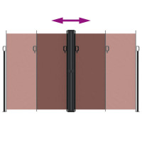 Produktbild för Infällbar sidomarkis brun 200x1000 cm