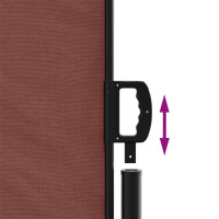 Produktbild för Infällbar sidomarkis brun 200x1000 cm