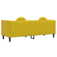Produktbild för Soffa med kuddar 3-sits gul sammet