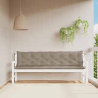 Produktbild för Bänkdynor för trädgården 2st taupe 200x50x7cm oxfordtyg