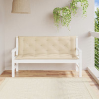 Produktbild för Bänkdynor för trädgården 2st beige 150x50x7cm oxfordtyg