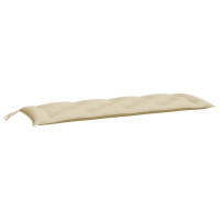 Produktbild för Bänkdynor för trädgården 2st beige 150x50x7cm oxfordtyg