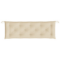 Produktbild för Bänkdynor för trädgården 2st beige 150x50x7cm oxfordtyg