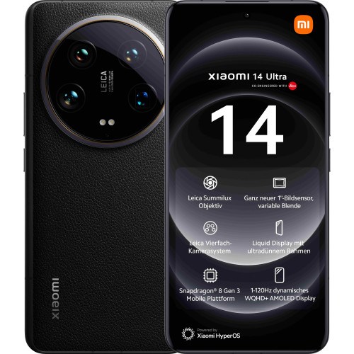 Xiaomi Xiaomi 14 Ultra 17,1 cm (6.73") Dubbla SIM-kort 5G USB Type-C 16 GB 512 GB 5000 mAh Svart