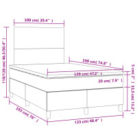 Miniatyr av produktbild för Ramsäng med madrass svart 120x190 cm konstläder