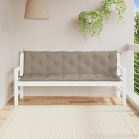 Produktbild för Bänkdynor för trädgården 2st Taupe 180x50x7cm oxfordtyg