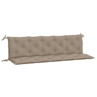 Produktbild för Bänkdynor för trädgården 2st Taupe 180x50x7cm oxfordtyg