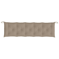 Produktbild för Bänkdynor för trädgården 2st Taupe 180x50x7cm oxfordtyg