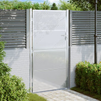 Produktbild för Trädgårdsgrind 100x180 cm rostfritt stål
