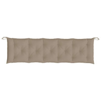 Produktbild för Bänkdyna för trädgården taupe 180x50x7 cm oxfordtyg