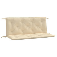 Produktbild för Bänkdynor för trädgården 2st beige 120x50x7cm oxfordtyg