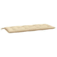 Produktbild för Bänkdynor för trädgården 2st beige 120x50x7cm oxfordtyg