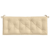 Produktbild för Bänkdynor för trädgården 2st beige 120x50x7cm oxfordtyg