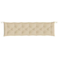 Produktbild för Bänkdynor för trädgården 2st beige 200x50x7cm oxfordtyg