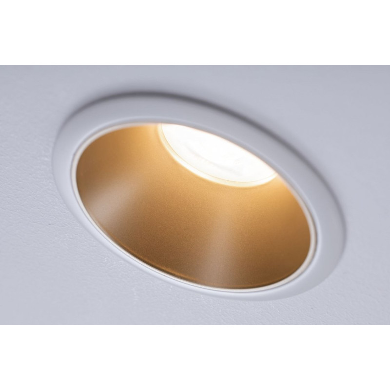 Produktbild för Paulmann 93396 ljusspottar Nedtryckbar spotlight Guld, Vit GU10 LED