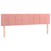 Miniatyr av produktbild för Ramsäng med madrass rosa 120x190 cm sammet