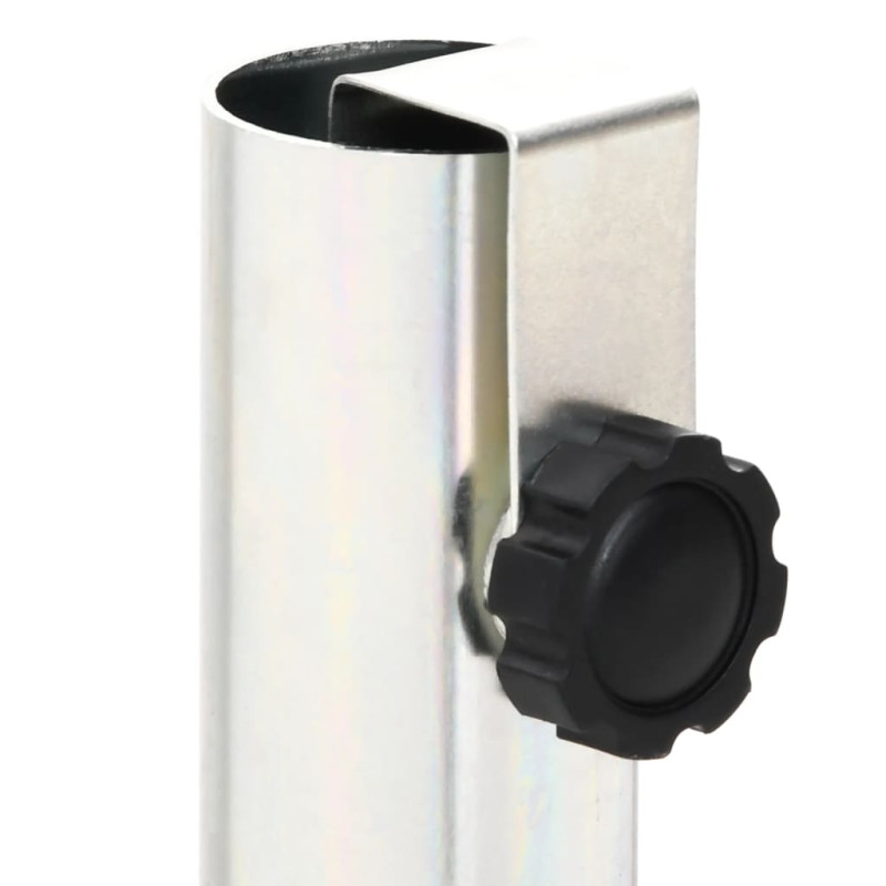 Produktbild för Parasollfot med jordspett Ø32-48 mm silver stål