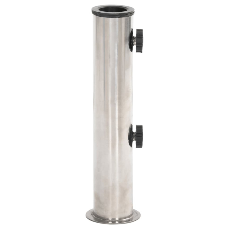 Produktbild för Parasollfot för Ø38/48 mm stolpe silver rostfritt stål