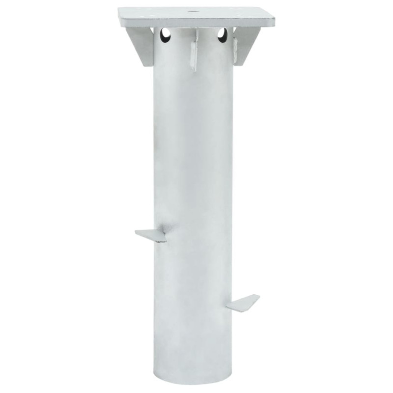 Produktbild för Markfäste för parasoll silver 16x16x39,5 cm stål