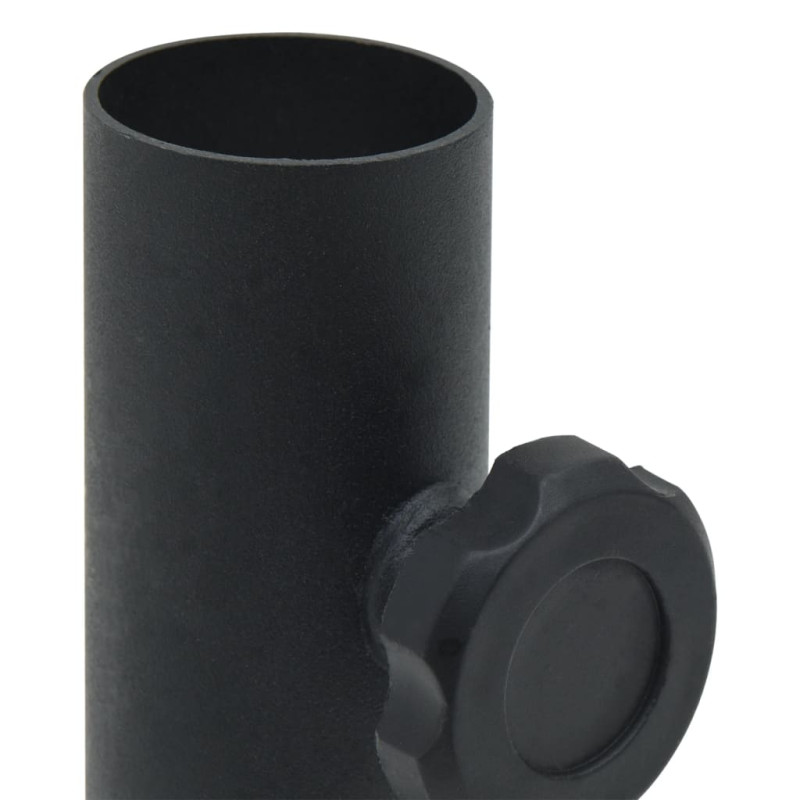 Produktbild för Parasollfot för Ø32/34/38 mm stolpe matt svart stål