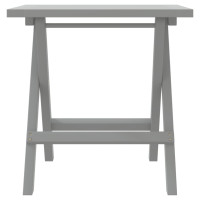 Produktbild för Solsäng med bord grå massivt akaciaträ