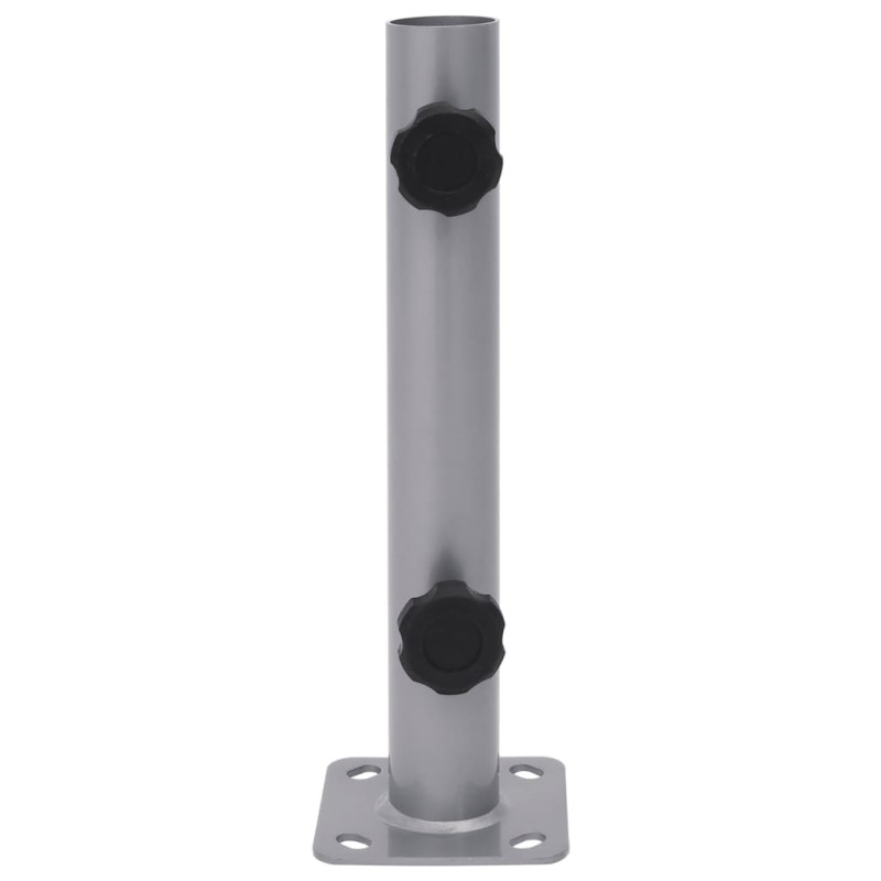 Produktbild för Parasollfot för Ø32/34/38 mm stolpe silver stål