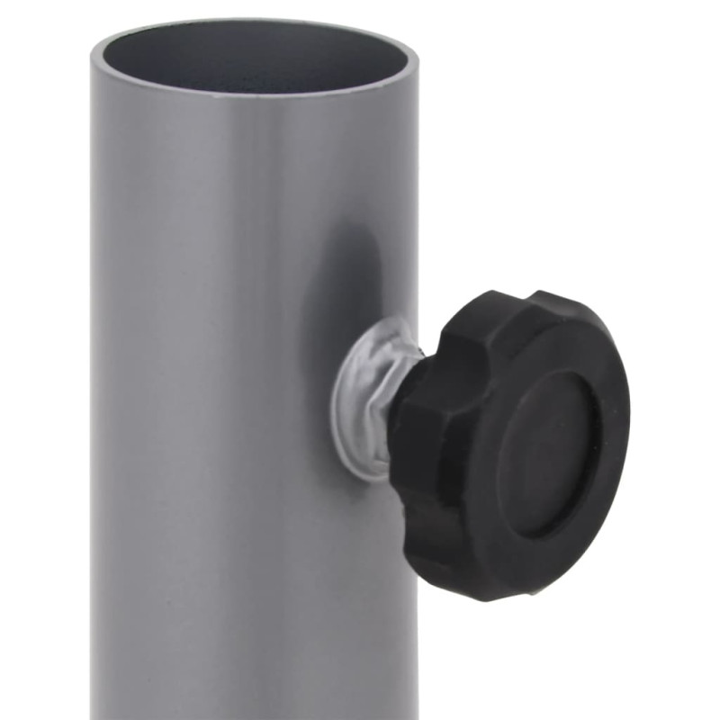Produktbild för Parasollfot för Ø32/34/38 mm stolpe silver stål
