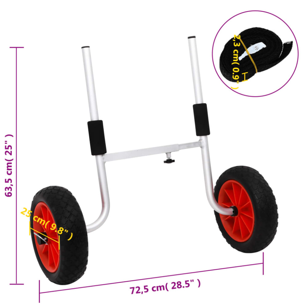 Produktbild för Kajakvagn 90 kg aluminium