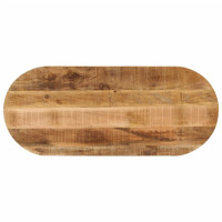 Produktbild för Bordsskiva 80x40x3,8 cm oval massivt grovt mangoträ