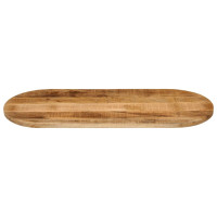 Produktbild för Bordsskiva 80x40x3,8 cm oval massivt grovt mangoträ