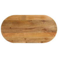 Produktbild för Bordsskiva 140x50x3,8 cm oval massivt mangoträ