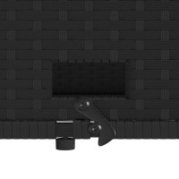 Produktbild för Trädgårdssoffa 2-sits med dynor konstrotting svart