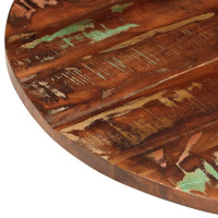 Produktbild för Bordsskiva Ø 80x2,5 cm rund massivt återvunnet trä