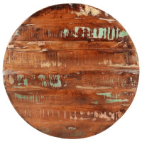 Produktbild för Bordsskiva Ø 70x1,5 cm rund massivt återvunnet trä