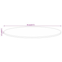 Produktbild för Bordsskiva Ø 70x1,5 cm rund massivt återvunnet trä