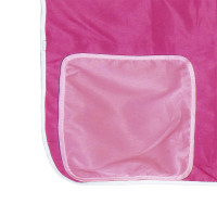 Miniatyr av produktbild för Loftsäng med rutschkana rosa 80x200 cm massiv furu